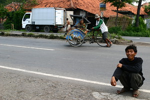 Becak and weird man