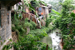 Settlement along river