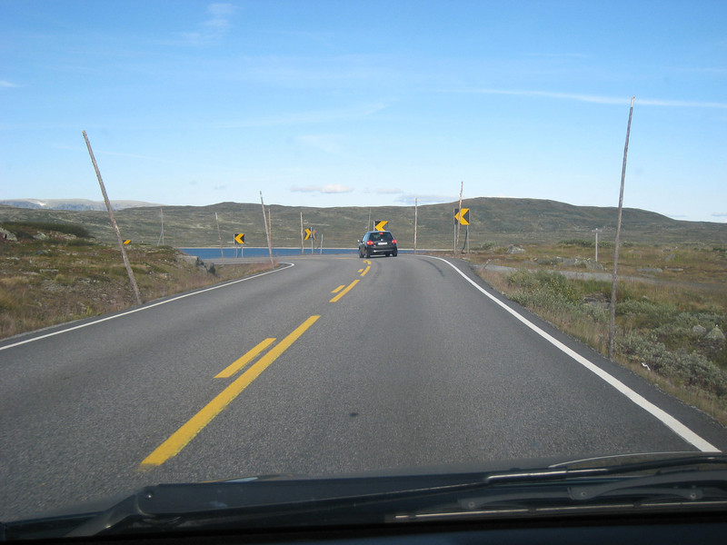 Crossing Hardangervidda mountain plateau